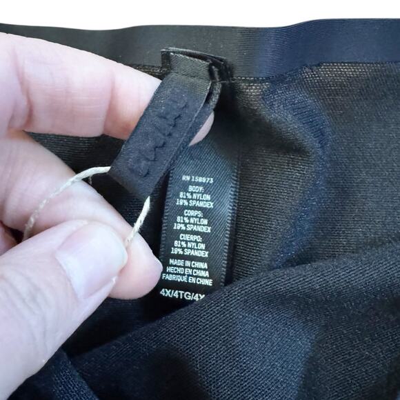 SKIMS Seamless Sculpt Bandeau Bra Onyx Black NWT Size 4X Plus Removable Straps - Picture 5 of 11